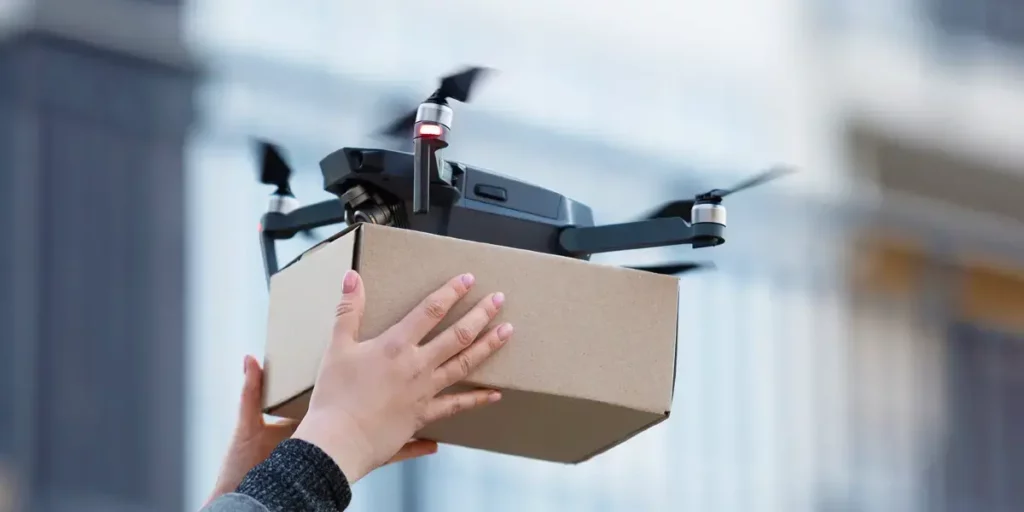 Drone Delivering a Package
